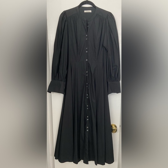 Doen Edlynne Maxi Dress Cotton Poplin Black Size Small - Picture 4 of 11